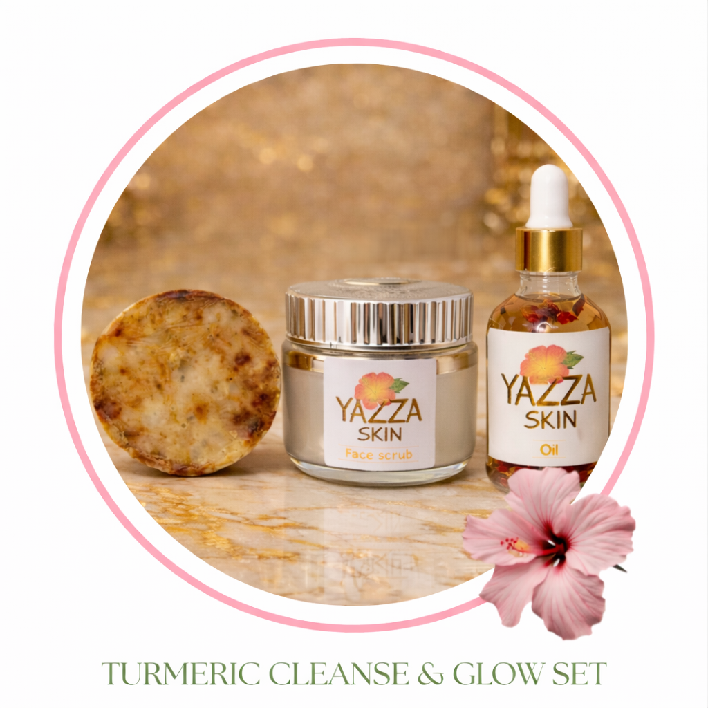 Turmeric Cleanse & Glow Set (Soap+Scrub+Oil)
